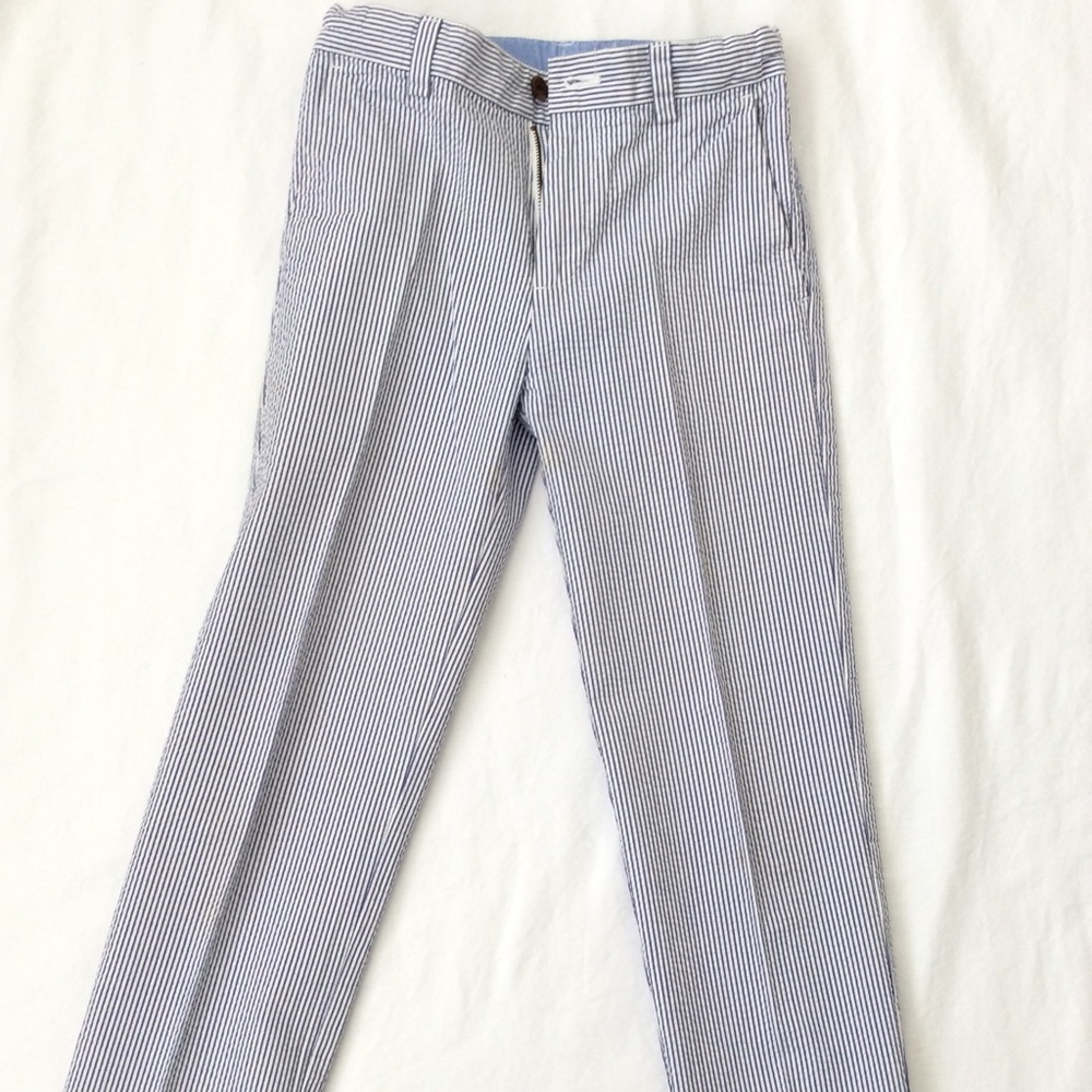Brooks Brothers Boys 8, Navy seersucker pants